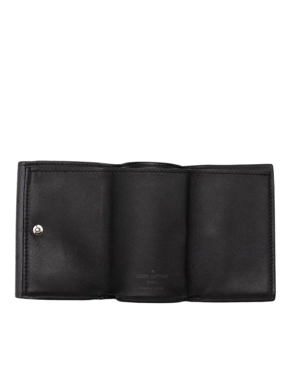 Louis Vuitton Monogram Eclipse Reverse Discovery Compact Wallet Trifold Gray